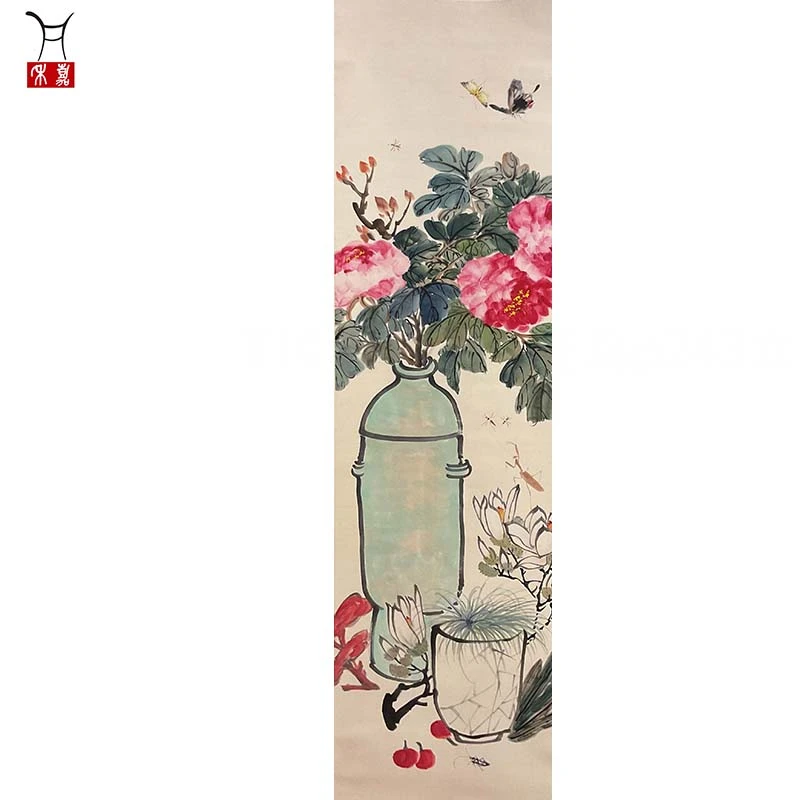T1001花鸟p243立轴47x156/6.5平尺