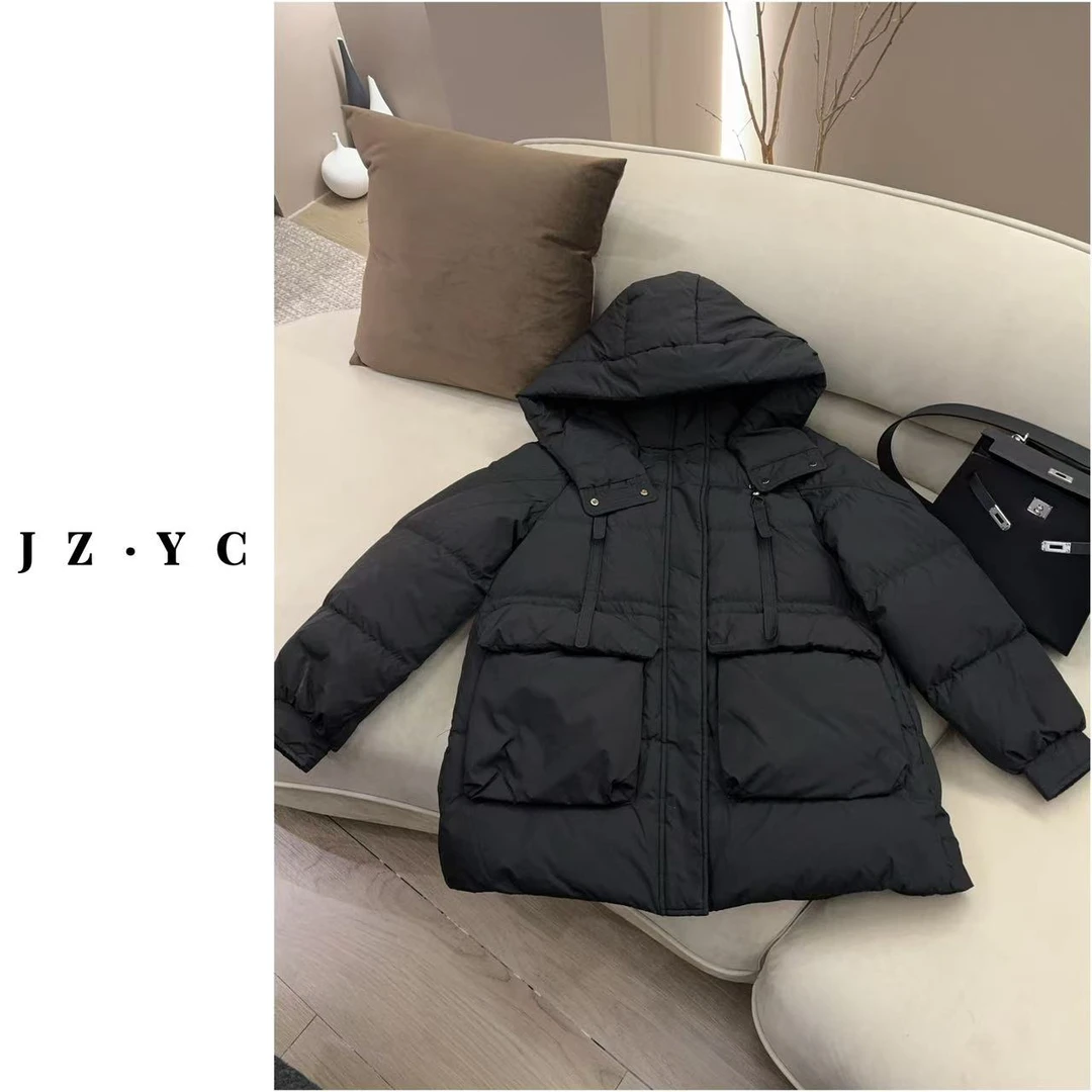 【洁子推荐】3028时尚百搭休闲连帽羽绒服