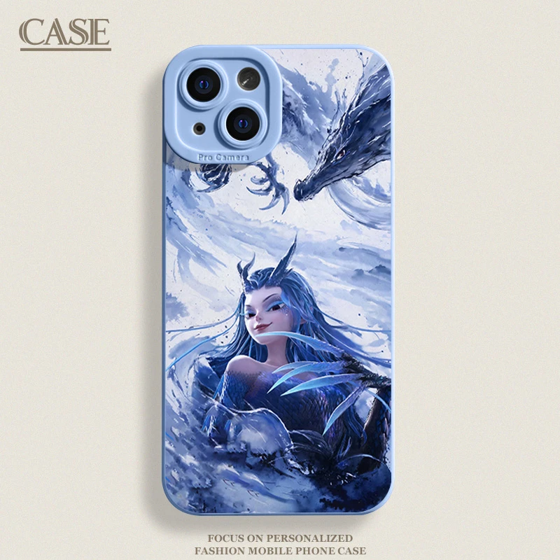 水墨风敖闰适用iPhone16ProMax手机壳15苹果14软13瞳影12磨砂11xs