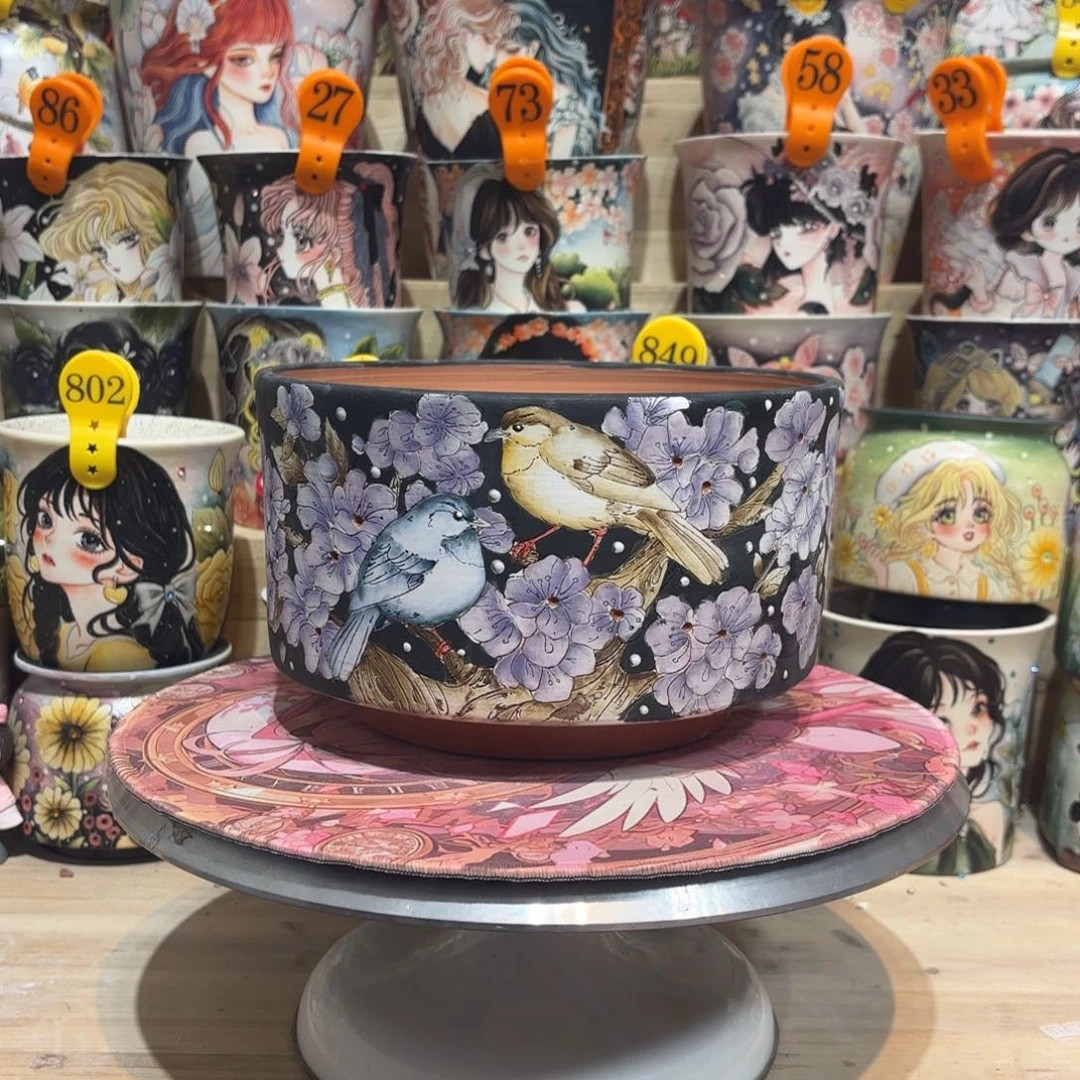 景德镇手绘花盆陶瓷20/13