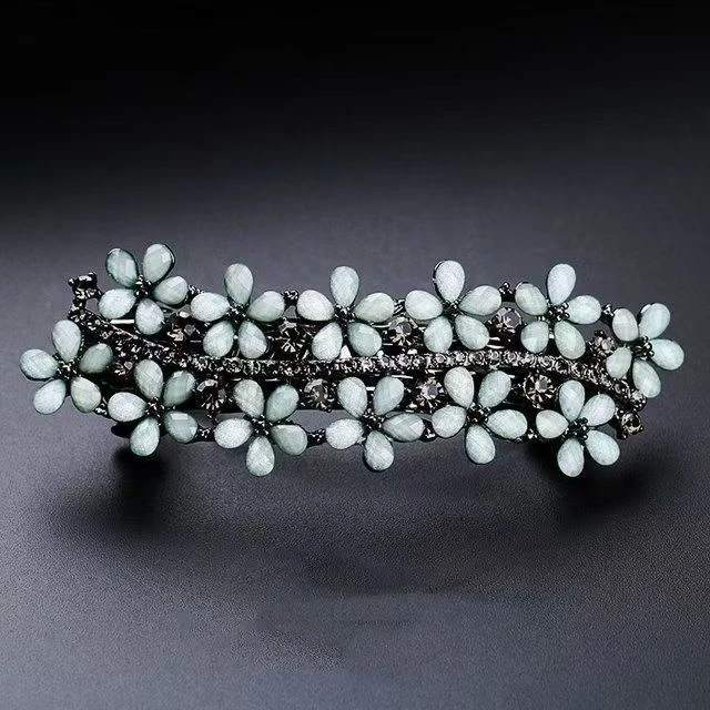 复古发夹后脑勺气质横夹大号一字弹簧夹妈妈半扎发发卡顶夹子头饰