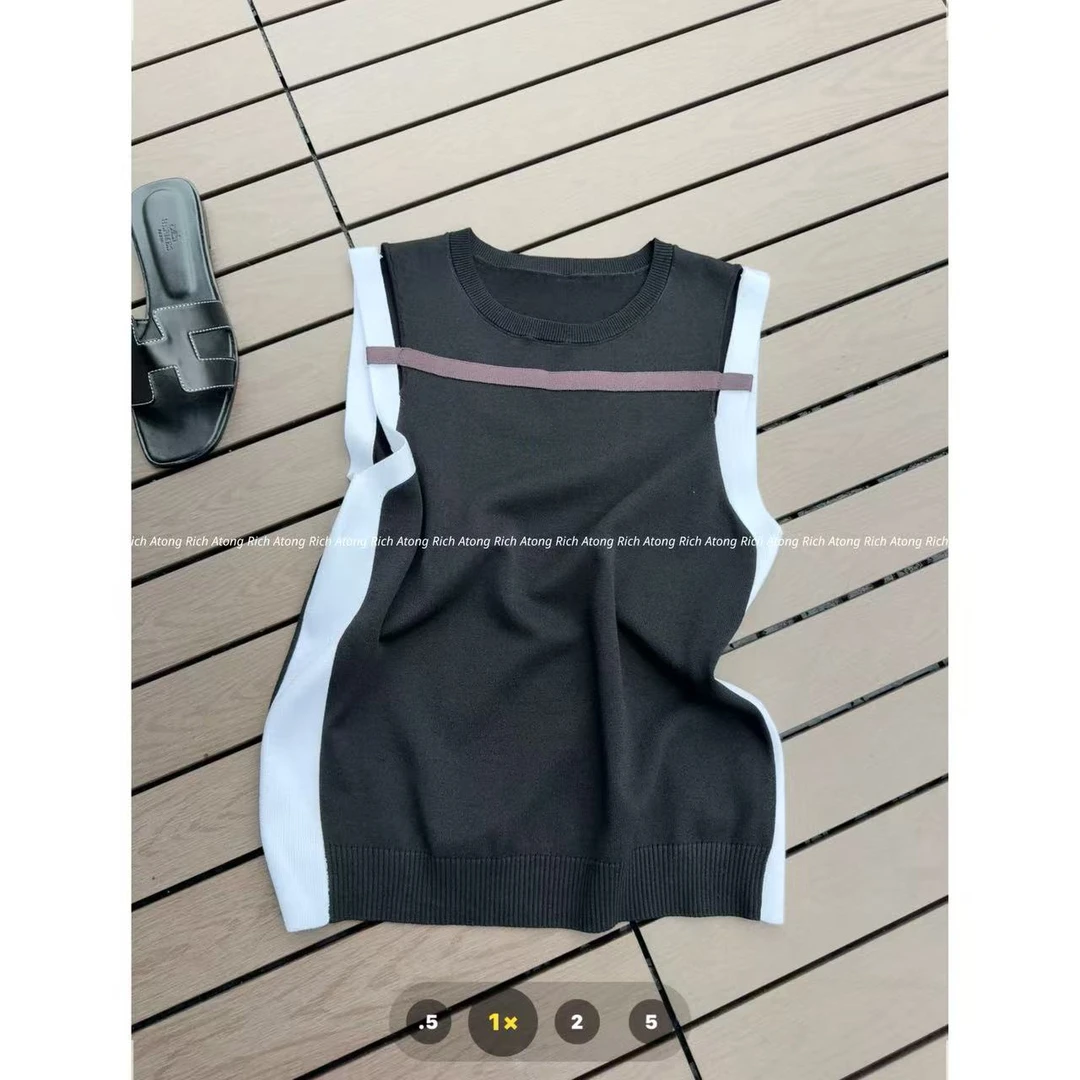 atong/阿彤-【撞色背心】-2025 极简大牌撞色针织马甲背心0516-09