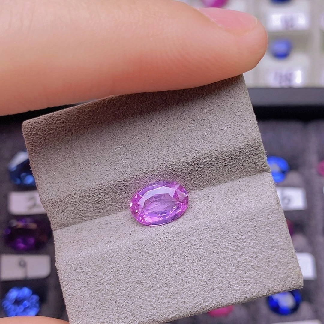 裸石蓝宝石CGRL无烧帕帕拉恰玻璃体1.48ct/0601