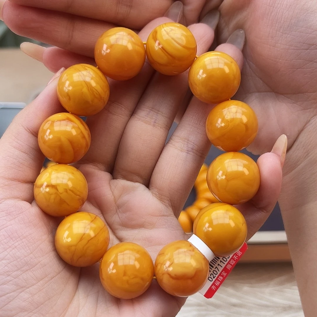 未镶嵌琥珀手链手串19m 妖花