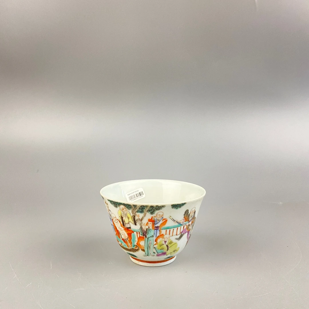 清道光粉彩罗汉图茶园【古董拍卖】Y124BKGG1121029