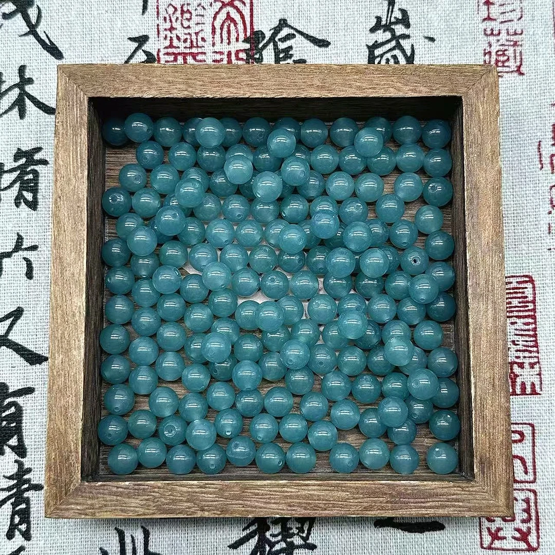 【蓝斐8/10mm】石英质玉 沉稳大气款 diy串珠散珠多样性发一