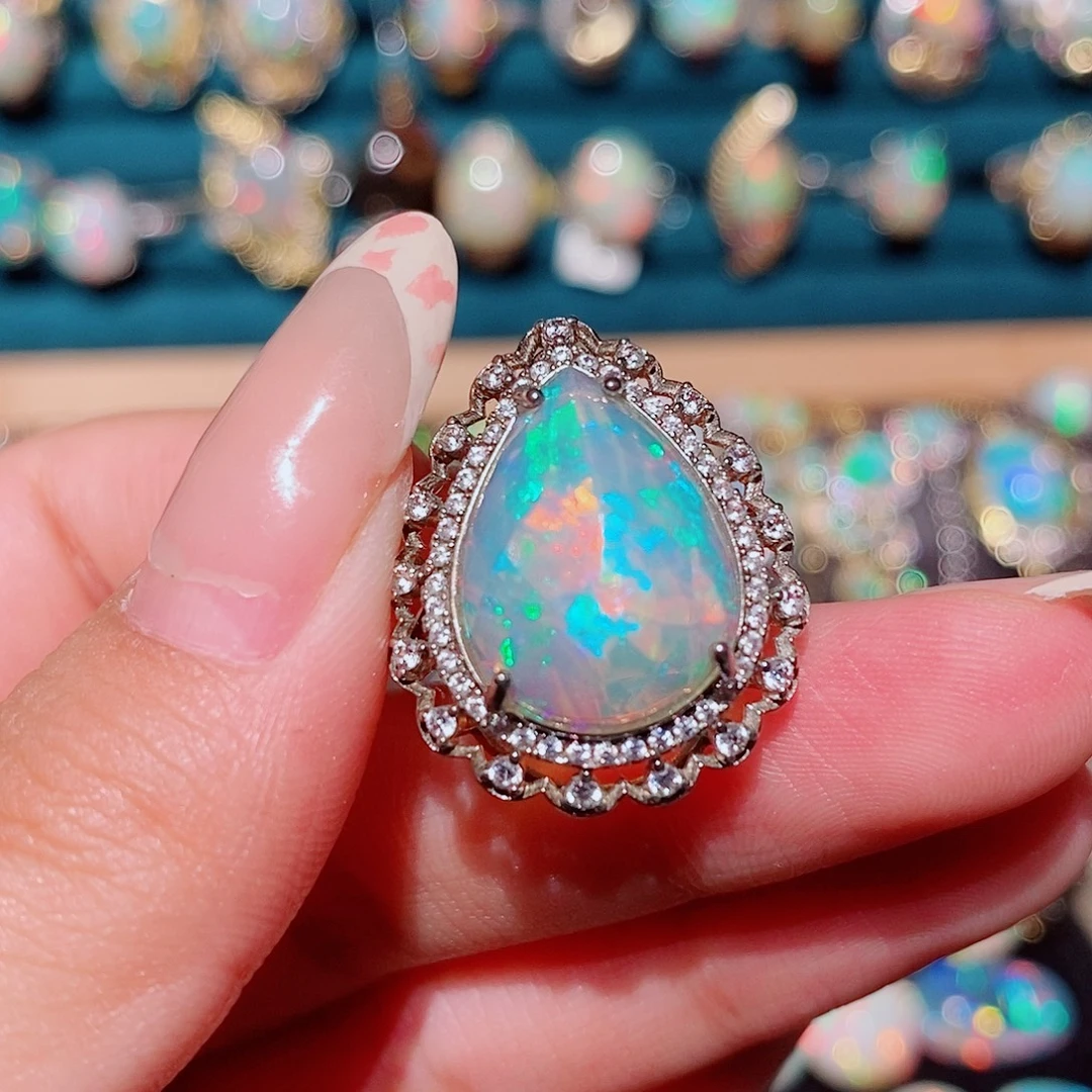 欧泊银S925镶嵌戒指