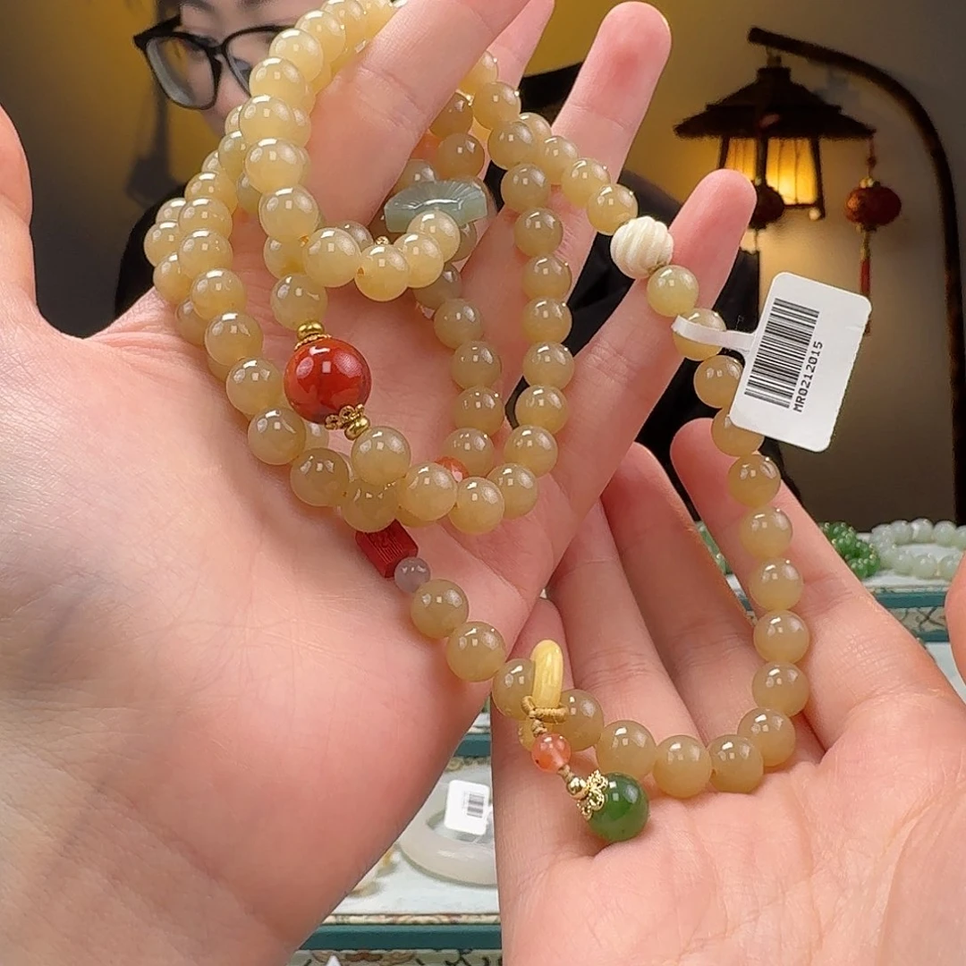 和田玉手串未镶嵌