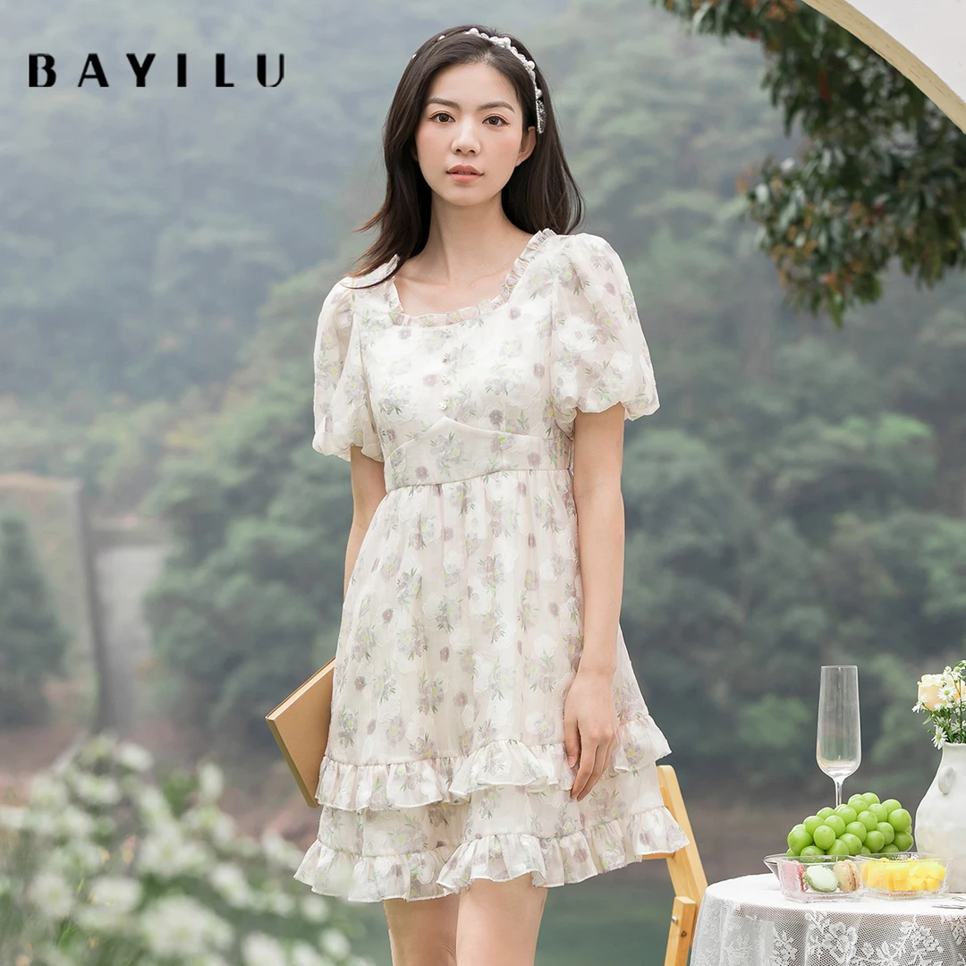 【云云】芭依璐女装夏季新款时尚连衣裙86L7618