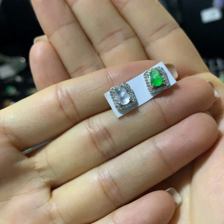 翡翠银S925镶嵌戒指