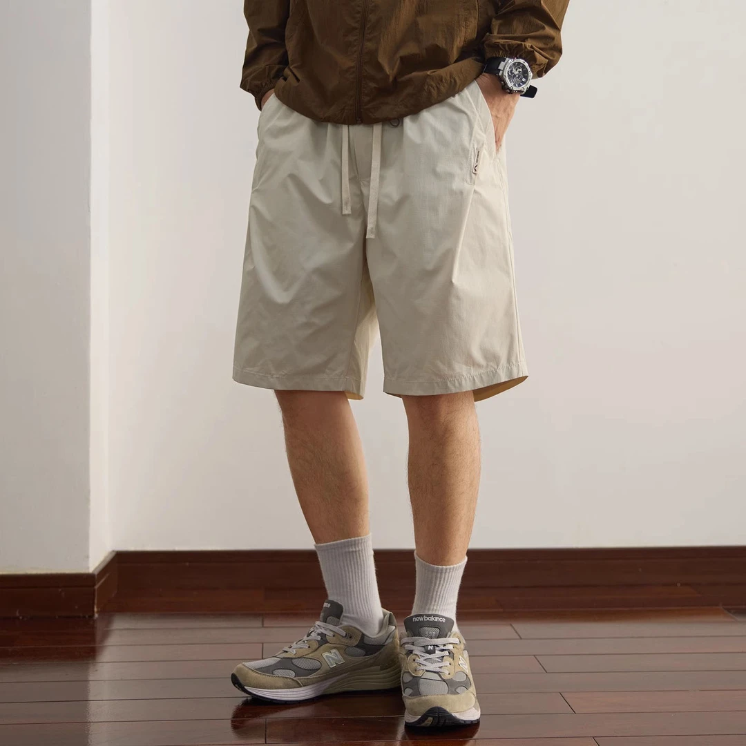 法国Cebrodz夏季冰丝速干休闲短裤男宽松直筒户外工装运动中裤