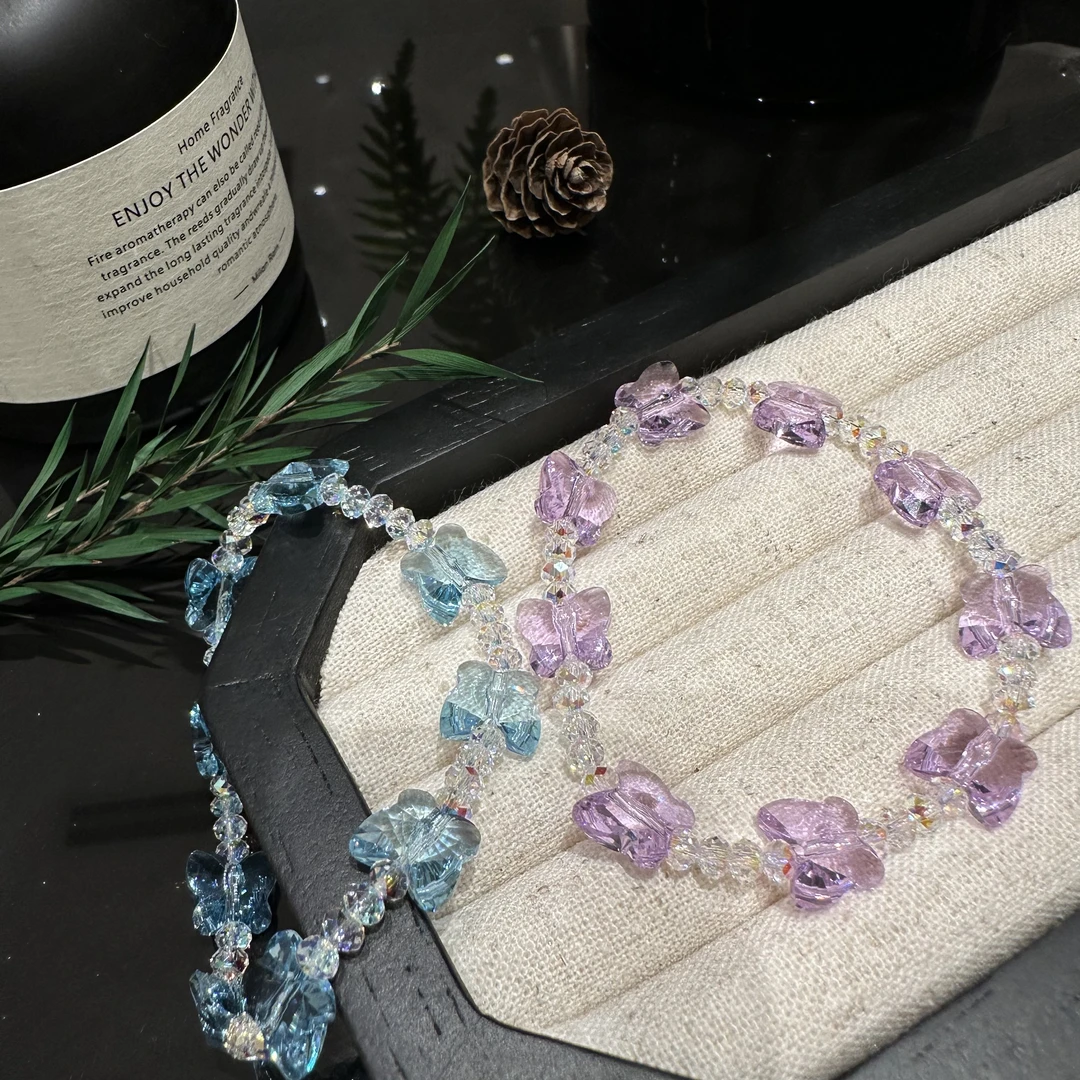 非金属仿水晶手链 施家【梦幻蝴蝶】水晶手链