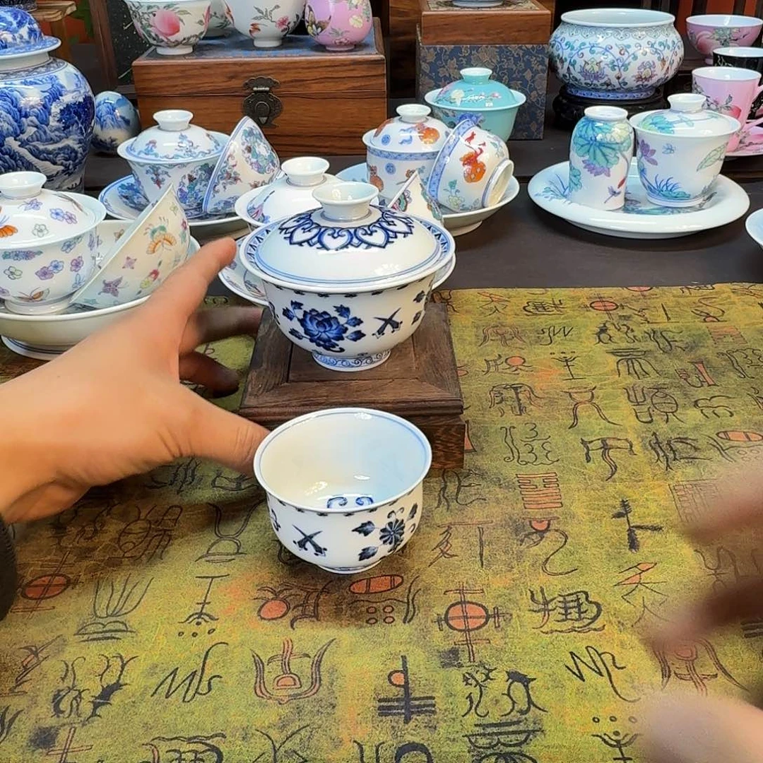 景德镇套组盖碗杯子