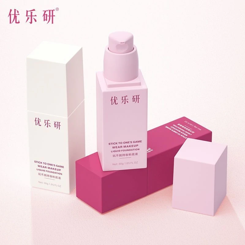 优乐研玩不脱粉底液持妆抗氧持久锁妆速干成膜遮瑕学生平价女