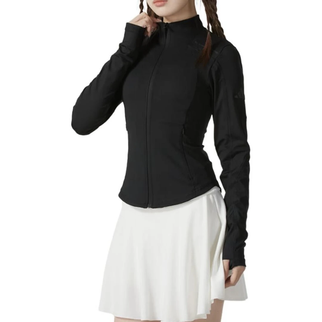 adidas/阿迪达斯女款黑色运动跑步健身训练外套卖场同款JM8868
