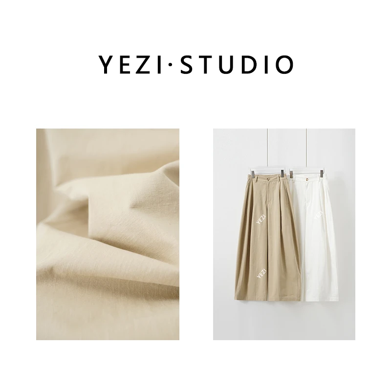 【云絮棉】岛国品牌面料高密竹节棉茧型阔腿裤25236075