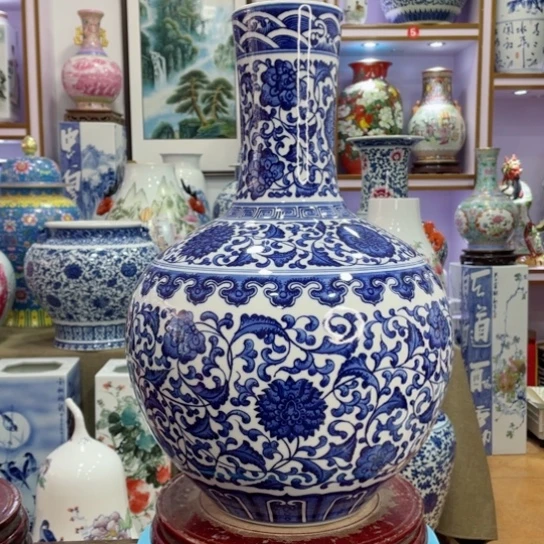 瓶M****у全手工手绘天球瓶