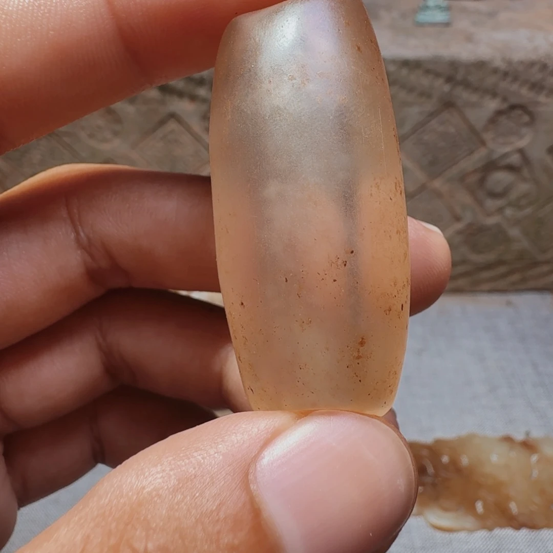 古***董玛瑙/玉髓笔搁合金