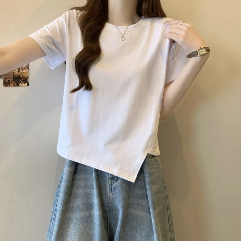 2025新款 不对称设计短袖T恤打底衫