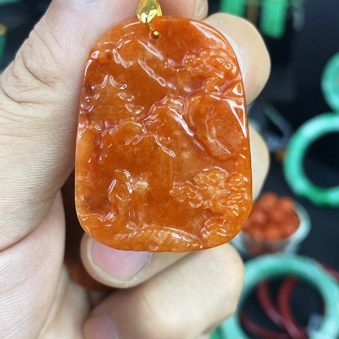 颈饰未镶嵌翡翠吊坠