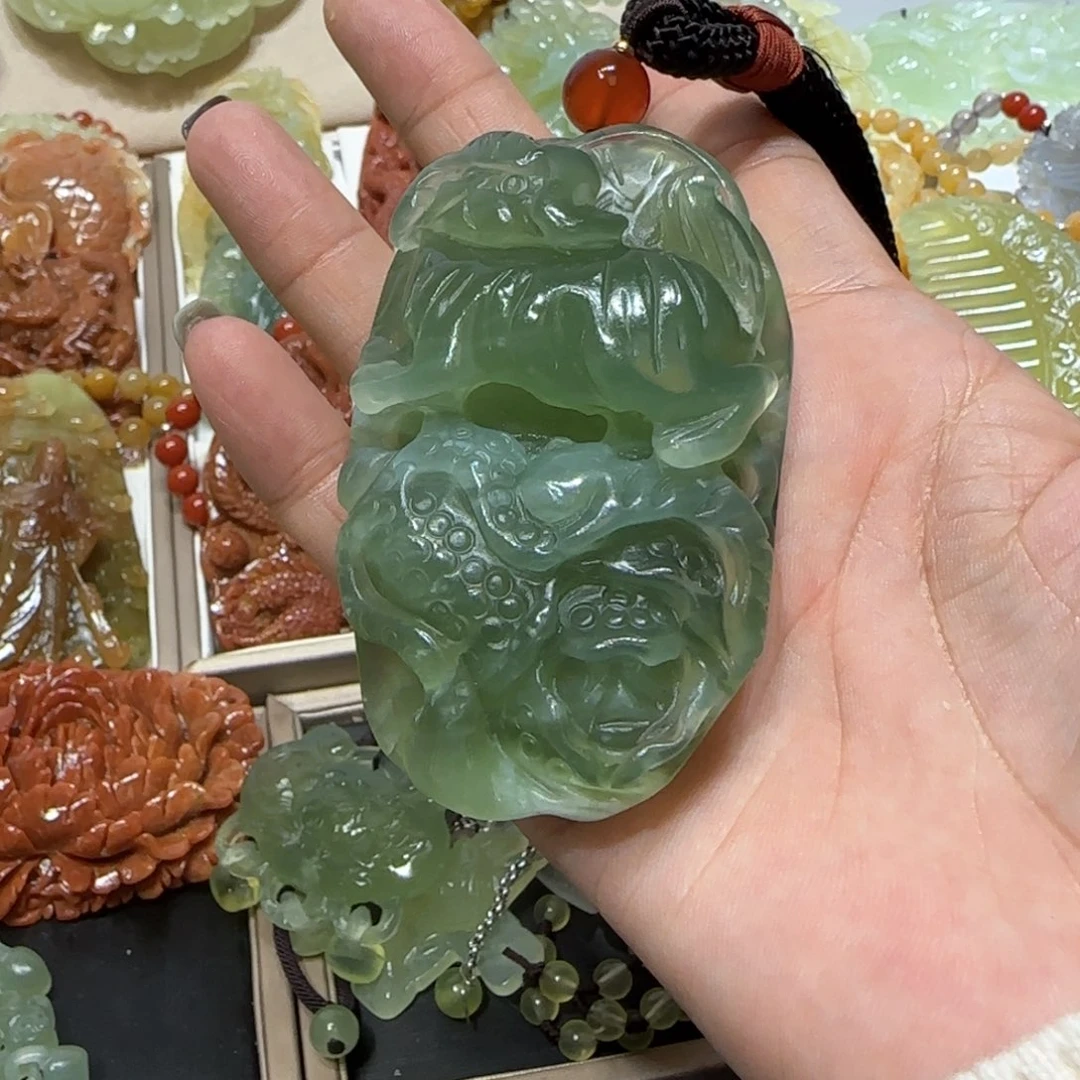 未镶嵌蛇纹石玉木梳