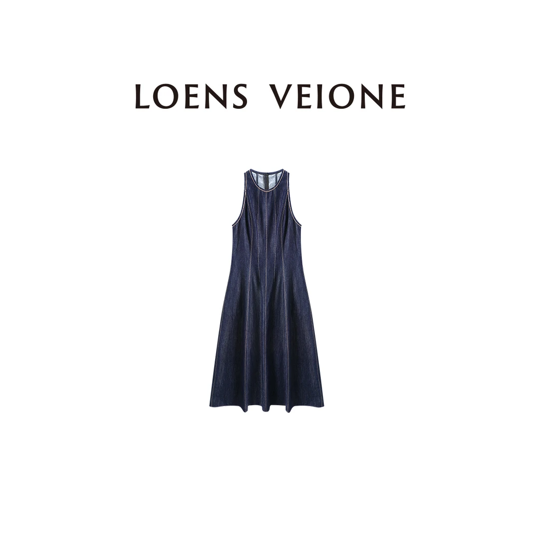 LOENS VEIONE/罗拉【纯棉】静奢中古风立体裁剪连衣裙25CVBC0013N