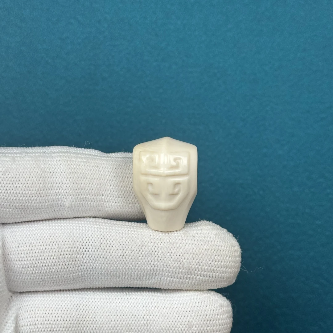 D64-97天然猛犸牙 博古纹三通 18*26.2mm一物一图假一罚十