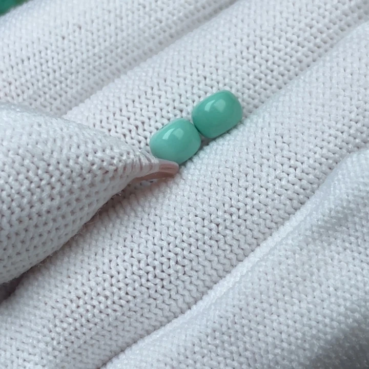 高瓷绿6mm老型一对