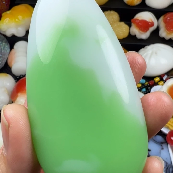 新疆戈壁五彩石金丝