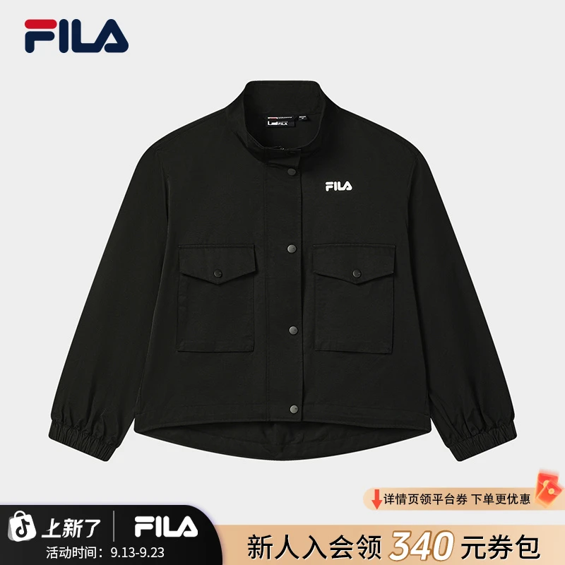 Fila/斐乐2025年秋季新款女上衣户外运动百搭梭织外套F11W538702F
