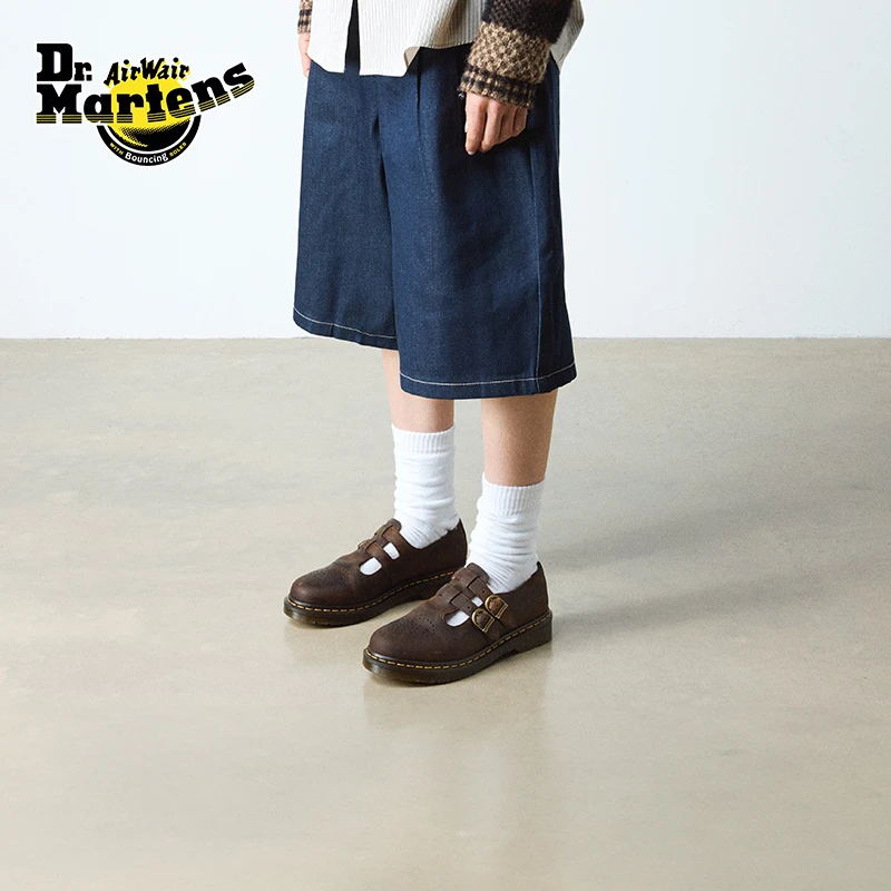 Dr.Martens 8065Mary Jane疯马皮琥珀流光色玛丽珍皮鞋30914201