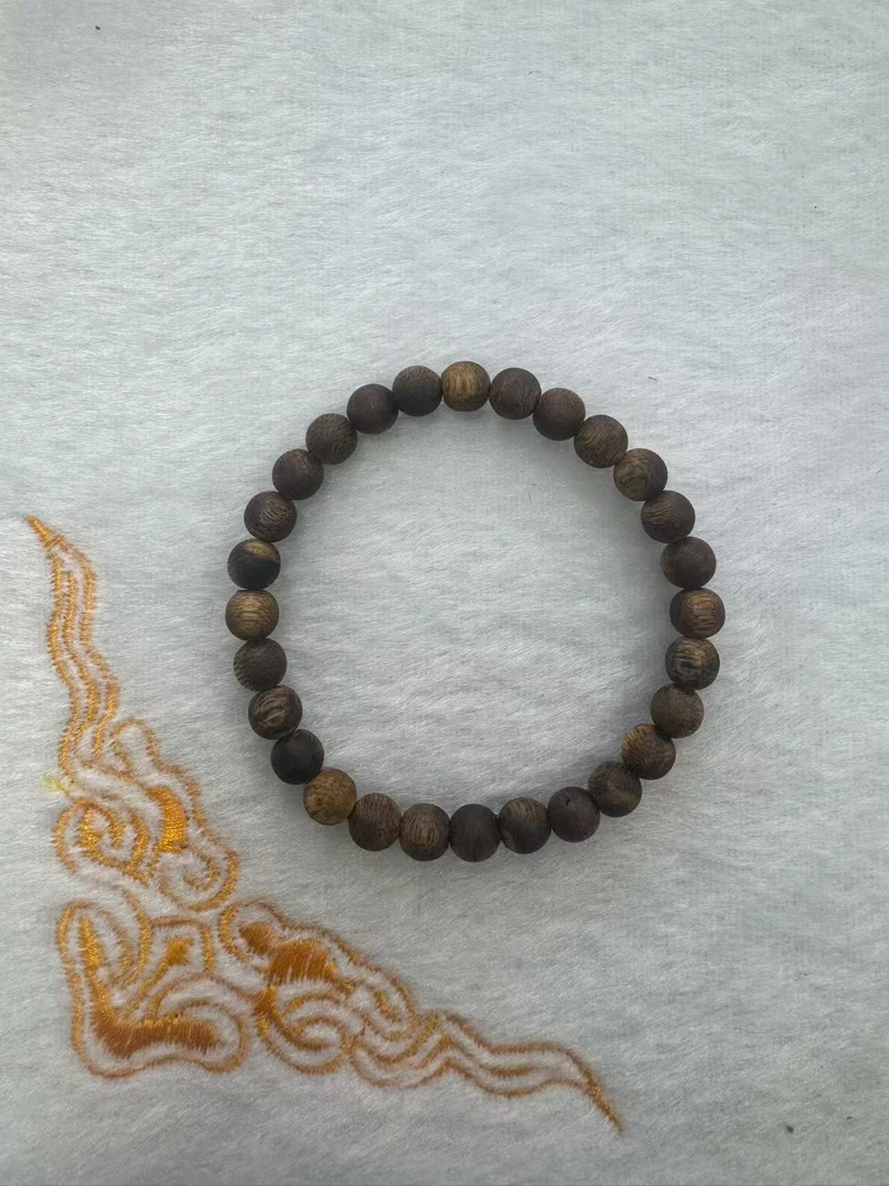 沉香奇楠沉香精美收藏女款0.6mm单圈可DIY香韵清凉