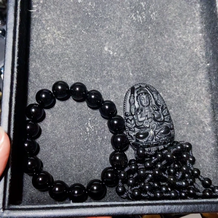 黑曜岩手链未镶嵌愿***1