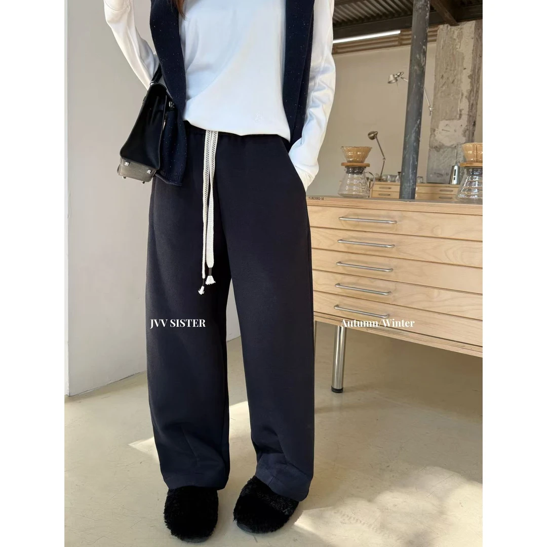 爱唯依（F）-抽绳的！休闲风直筒抽绳休闲裤（JM50839#）JVV