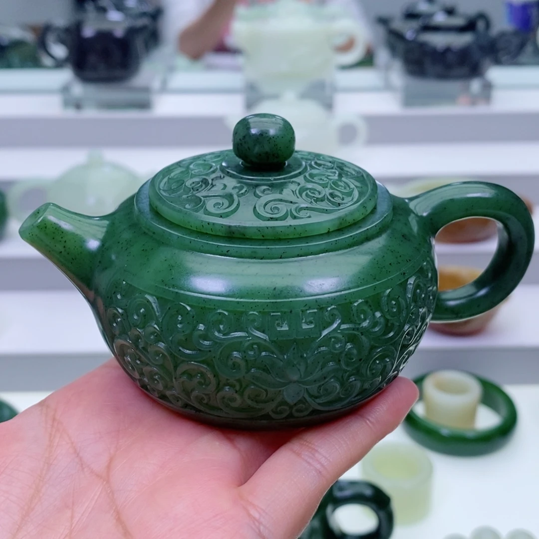 ****️未镶嵌和田玉摆件茶壶