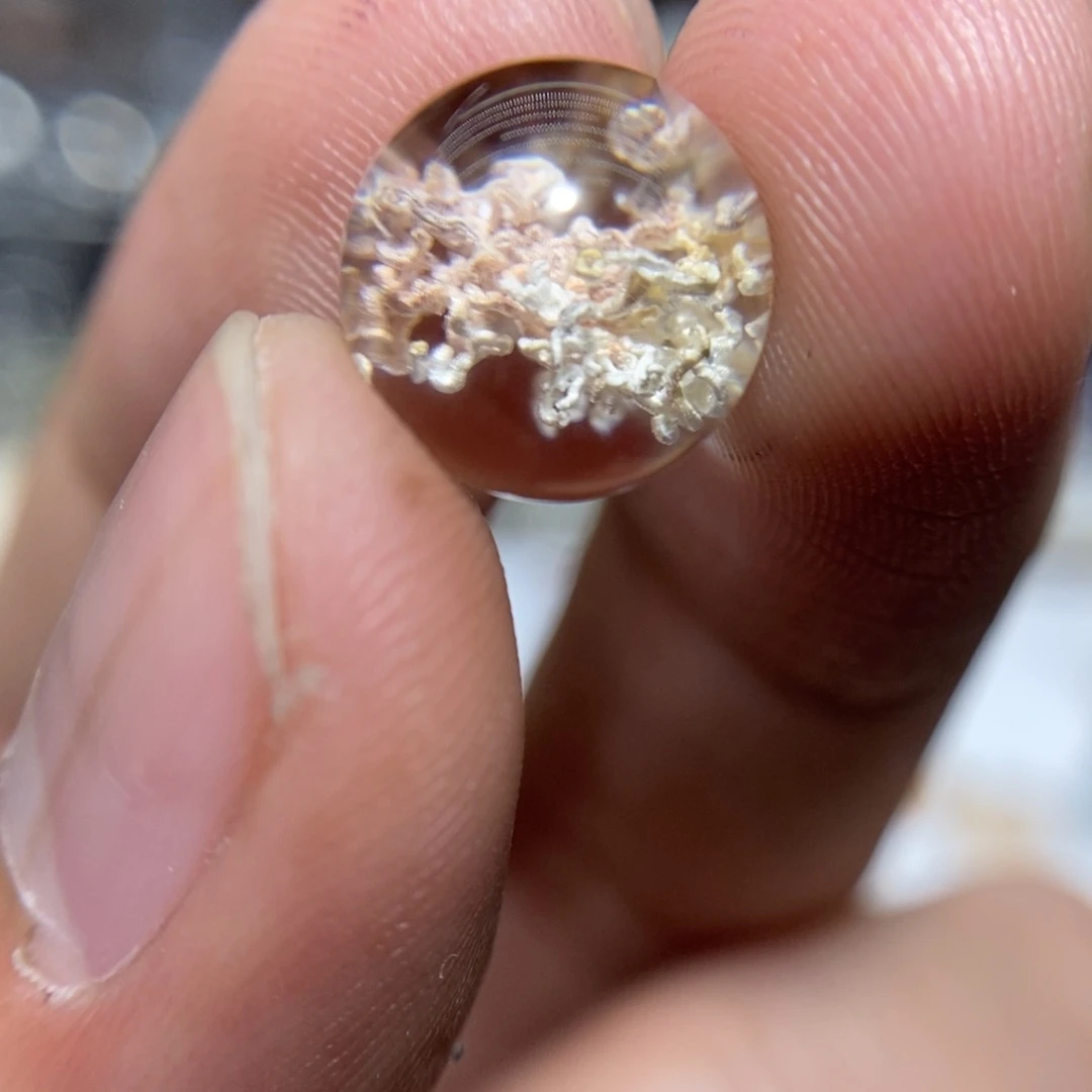 水晶幽灵圆珠水晶圆珠未镶嵌月****9