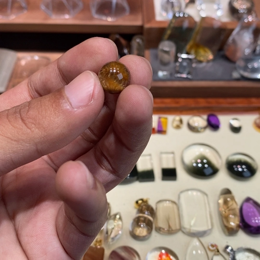 招***羊戒指水晶银S925镶嵌太阳花