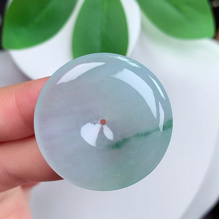 颈饰未镶嵌翡翠平安扣 32.8x5.7mm