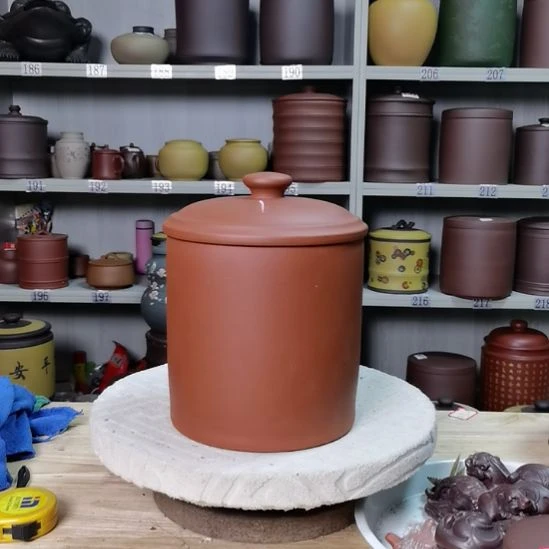 紫砂茶叶罐正品小罐一斤装清水红泥素面1