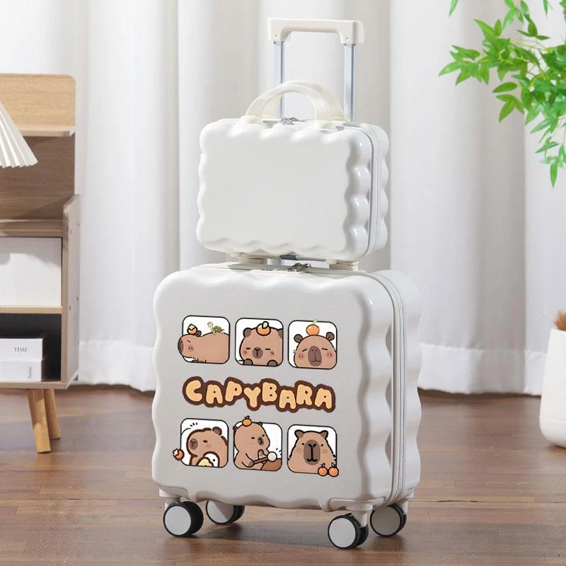 FAVMARTHA儿童行李箱2025新款可坐骑男女孩卡皮巴拉20寸拉杆旅行