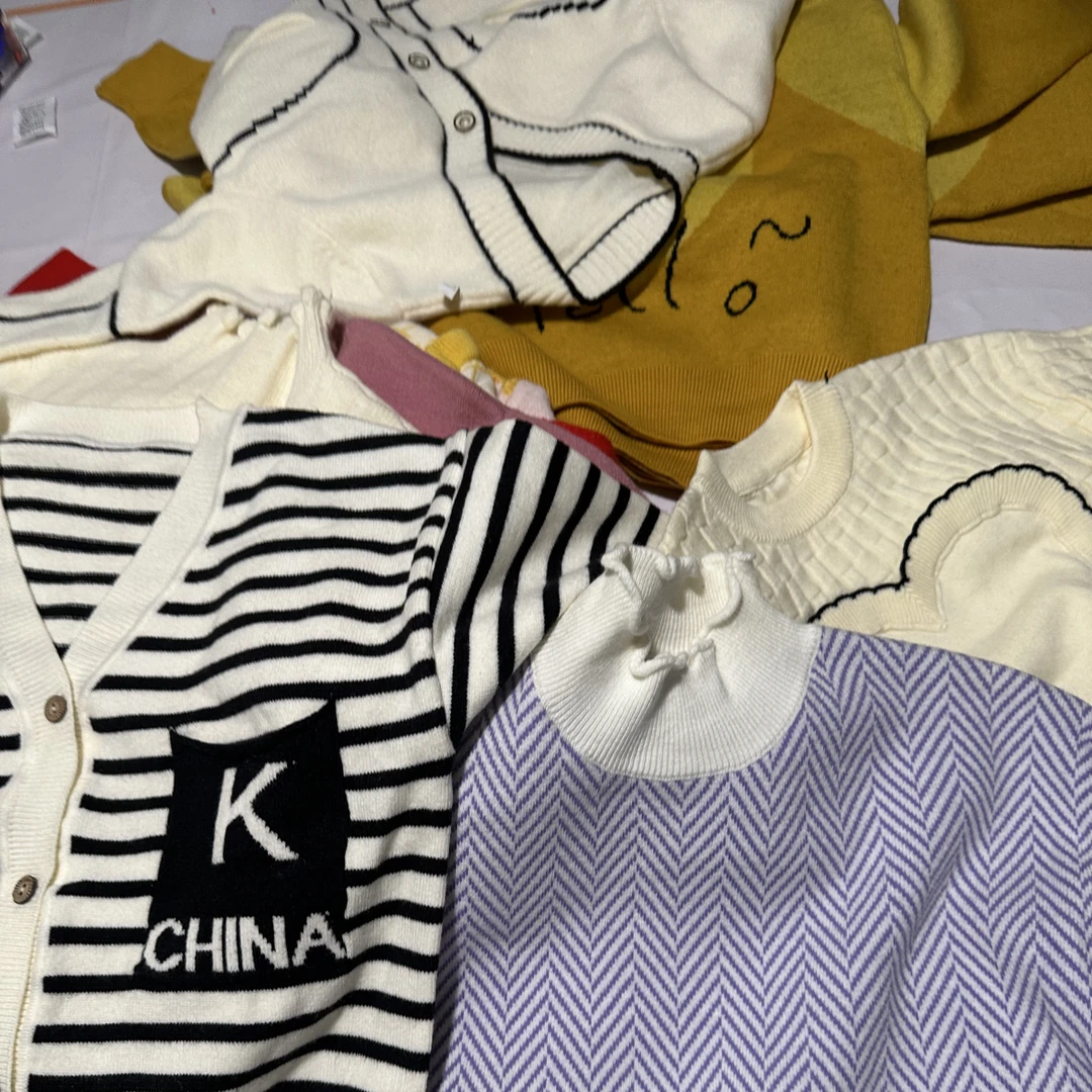 开衫针织衫时尚风格常规款休闲风女童童装条纹