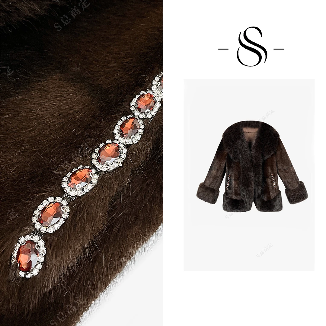 NIMOSHI【倩倩】欧式新款冬季时尚百搭设计气质显瘦短外套D0401