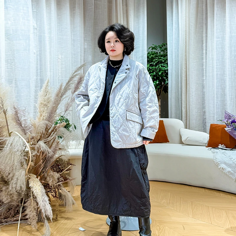 【羽物家】棉衣小个子保暖棉服菱形棉服宽松外套时尚BMLSJW0824038