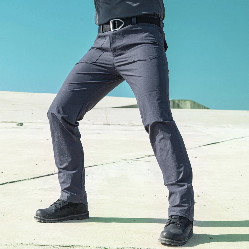 直播-战术裤男春夏军迷作训裤子弹力工装裤弹力修身户外速干裤