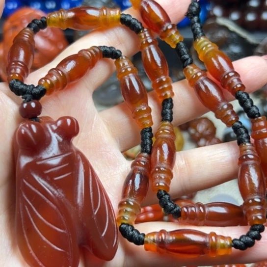 慢***y玛瑙/玉髓未镶嵌颈饰