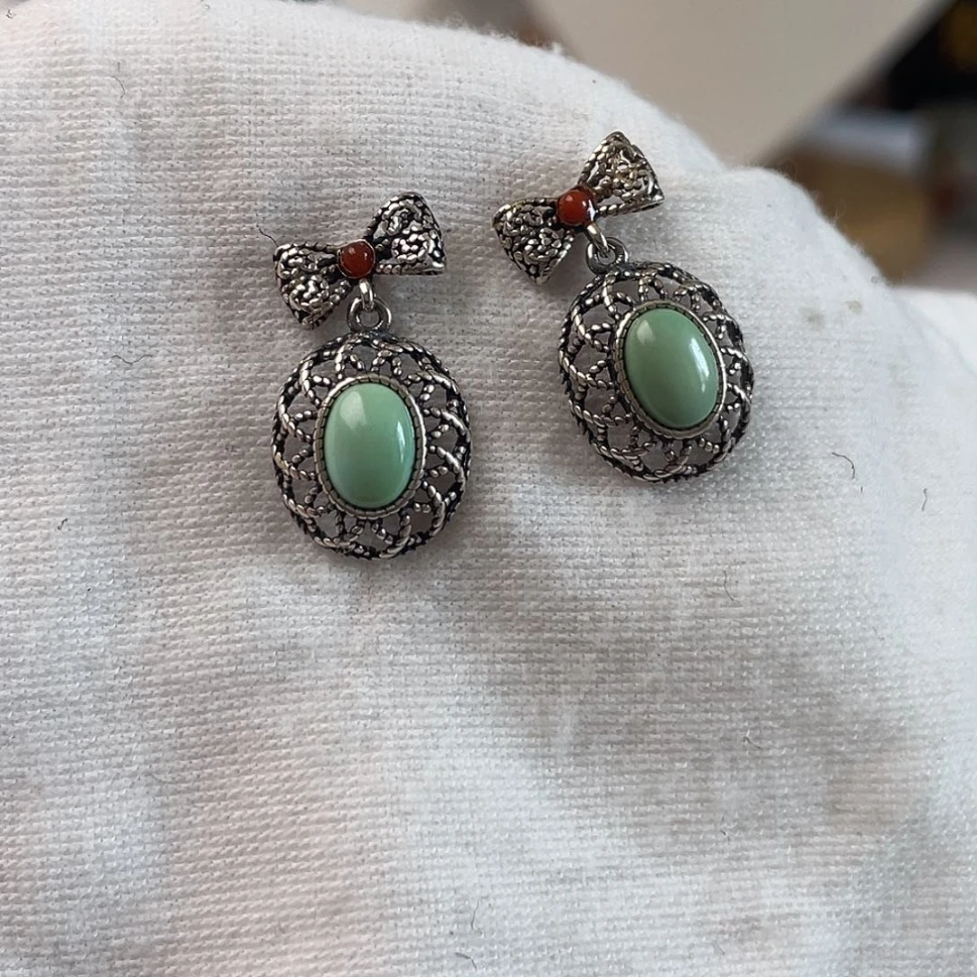 绿松石银S925镶嵌配饰