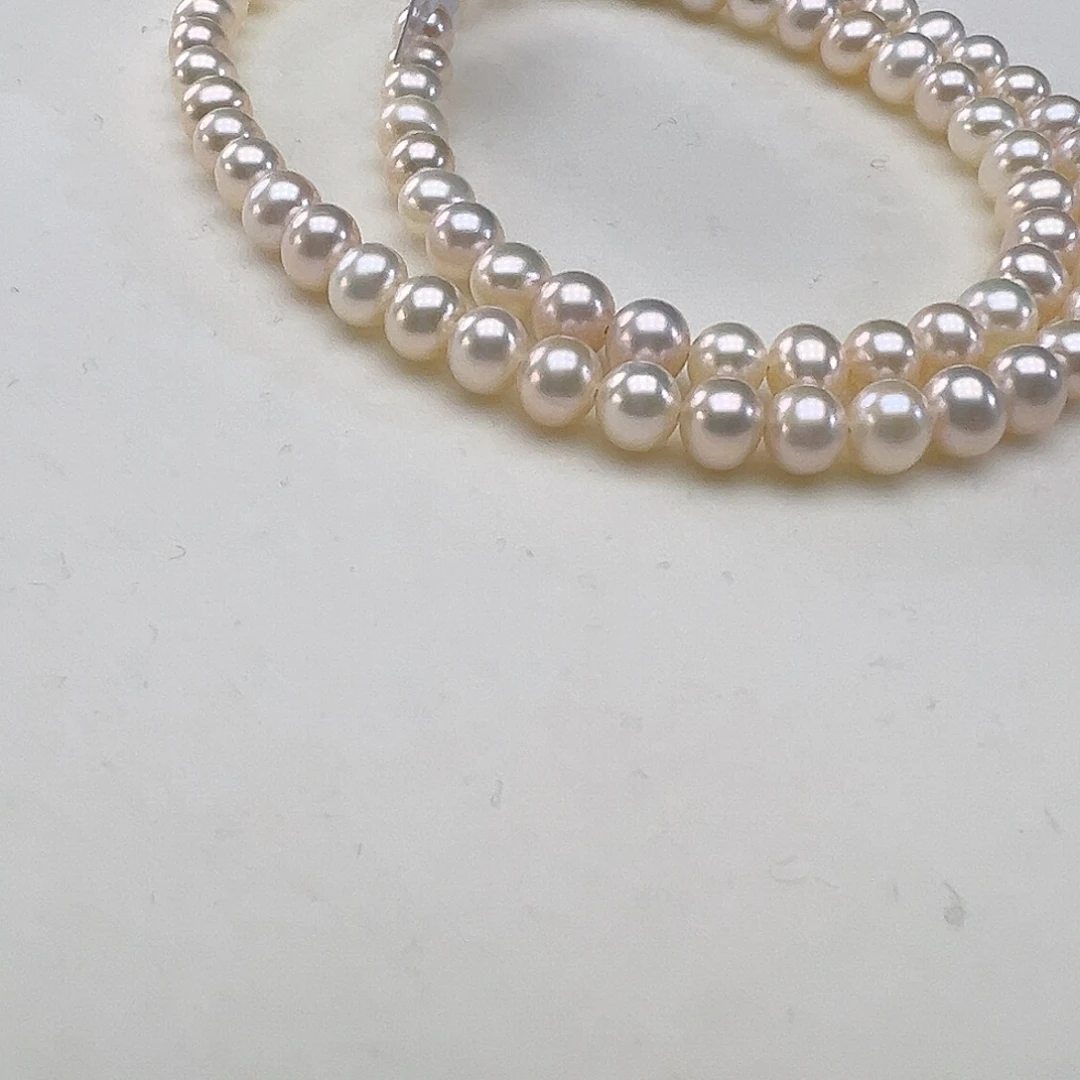 淡水珍珠颈饰银S925镶嵌➕6-6.5高品极光炫彩金属