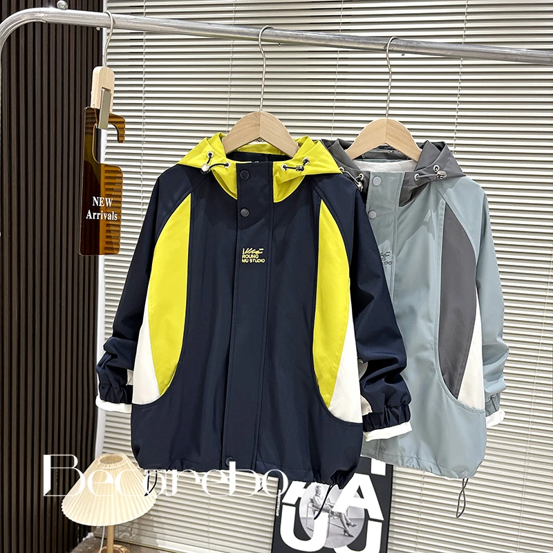 【淏妈原创】青少年童装男童秋装外套大童春秋痞帅炸街男孩冲锋衣服