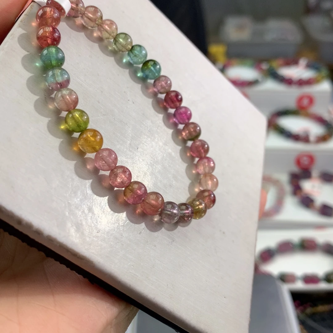 手链未镶嵌碧玺     6mm。