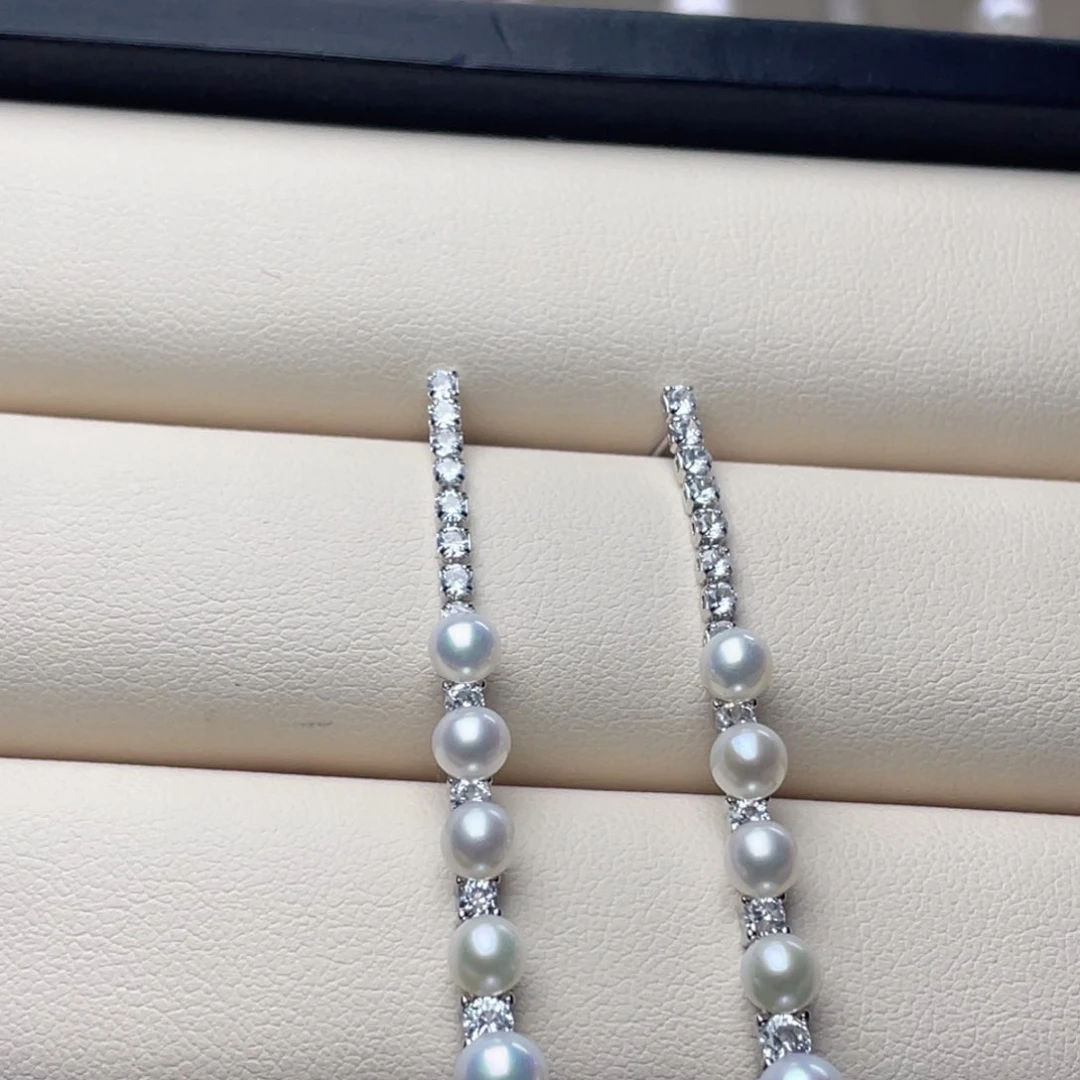 银S925镶嵌珍珠首饰淡水珍珠